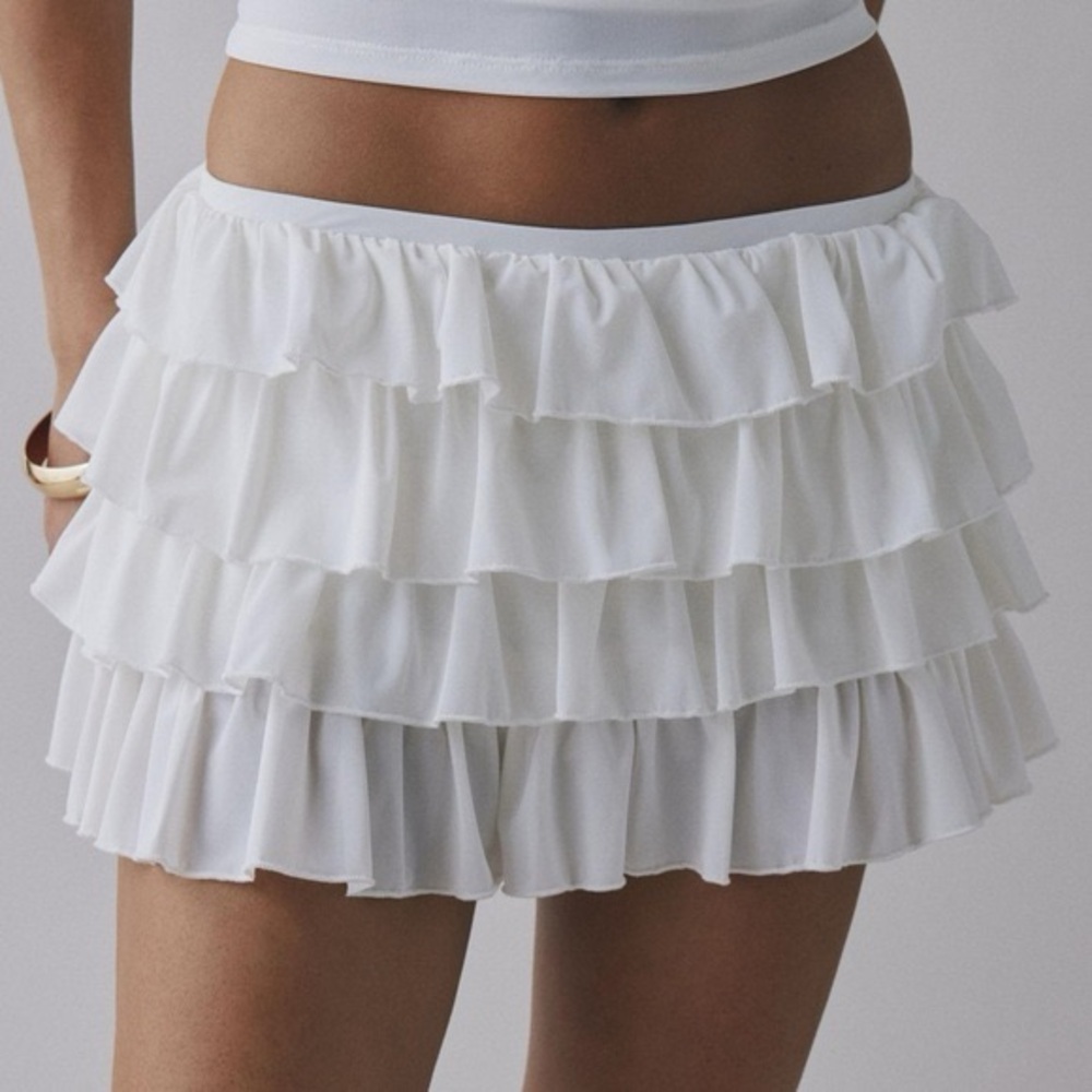 Urban Republic White Ruffled Mini Skirt